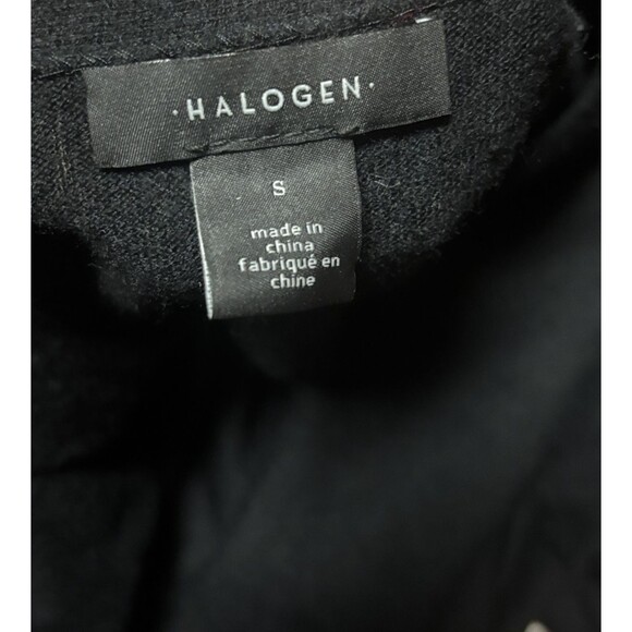 Nordstrom Halogen Open Front Cardigan Womens (S) + Pockets, Black Stretch - Picture 4 of 7